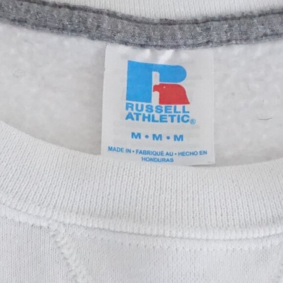 Russell Athletic White Cotton UCLA Spell Out Collegiate Crewneck Sweatshirt M - Picture 3 of 10